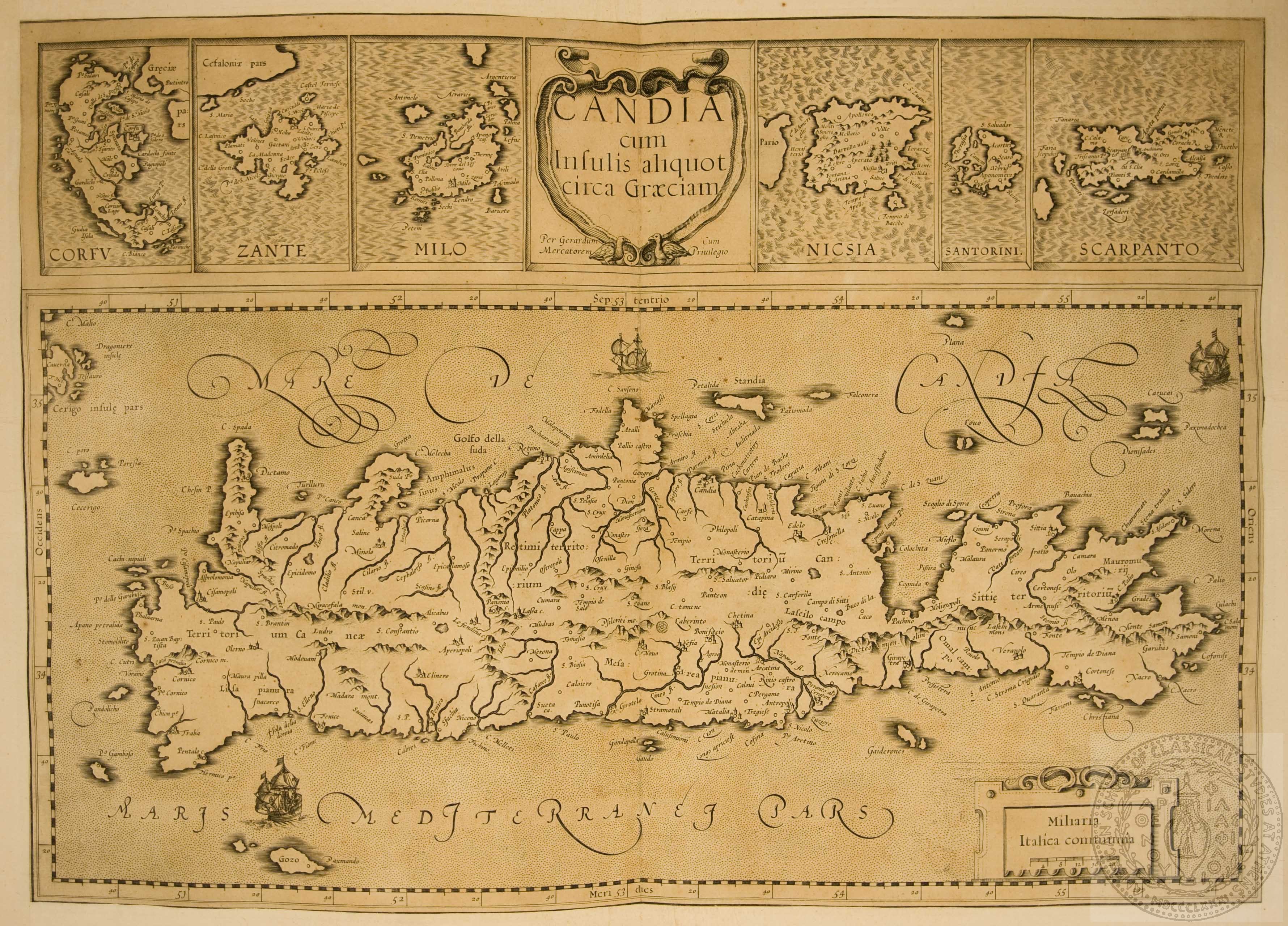 Candia cum  Insulis aliquot circa Graeciam.